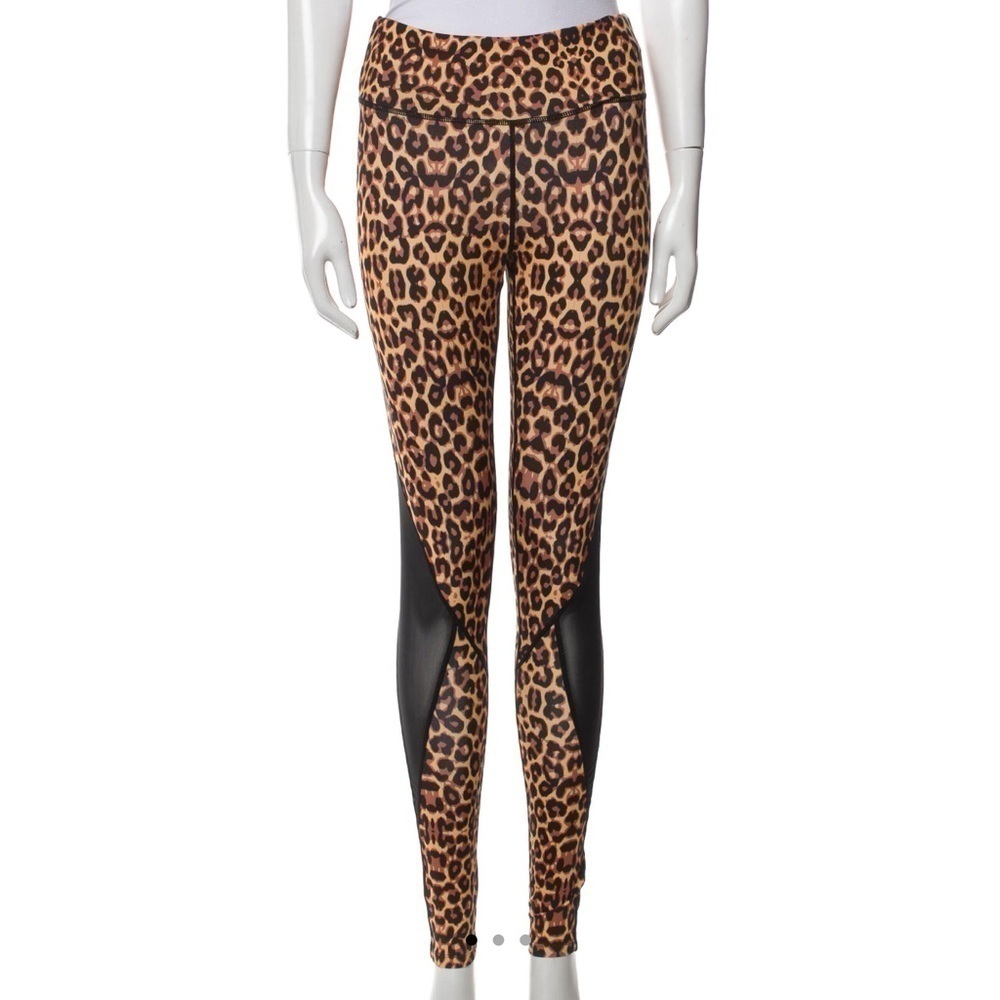 Roberto Cavalli Sport Leopard Mesh Panel Leggings XS Cheetah Print - Picture 8 of 11